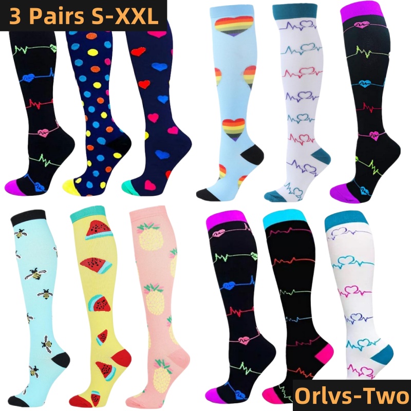 Sock Garter Men - S-XXL 3 ペア送料無料ナース圧縮靴下静脈瘤女性男性靴下 20-30 MmHg 浮腫糖尿病ランニングスポーツ靴下
