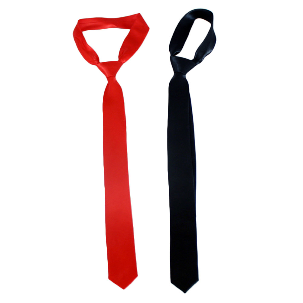 2本セット、黒のシンプルなスーツ用ネクタイ。ナイロン糸を使用 - Men Formal Wear All Black のレビューと価格