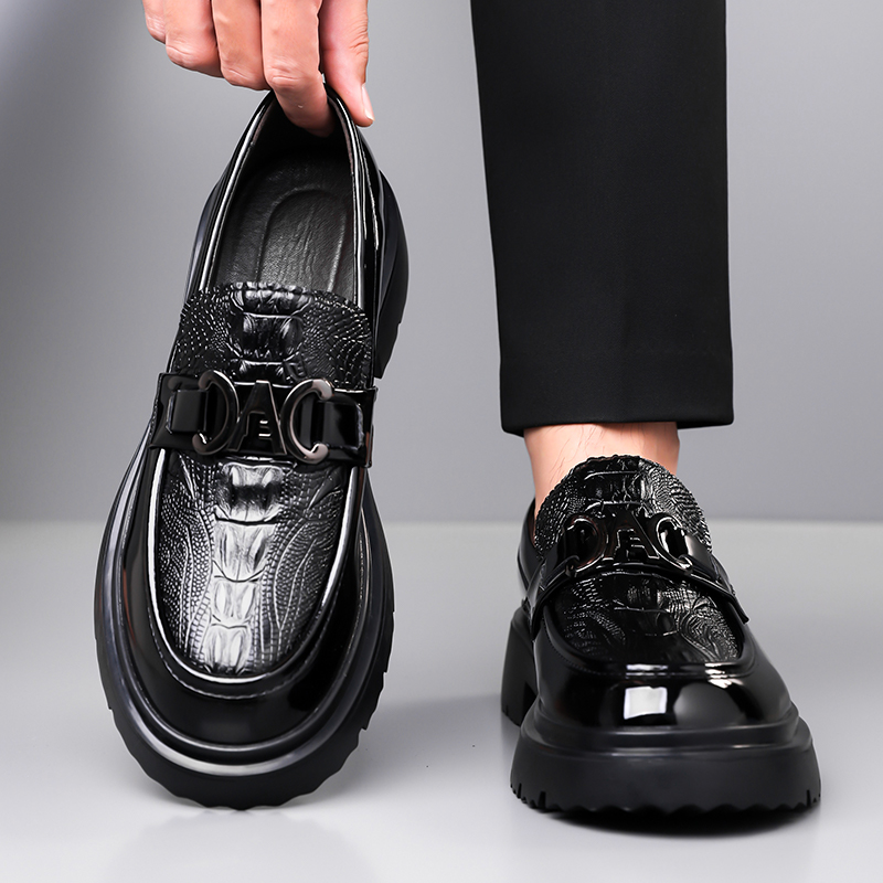 メンズレザーシューズ 春 ブリティッシュスタイル 厚底 カジ - Formal Men Daily Wear Footwear のレビューと価格