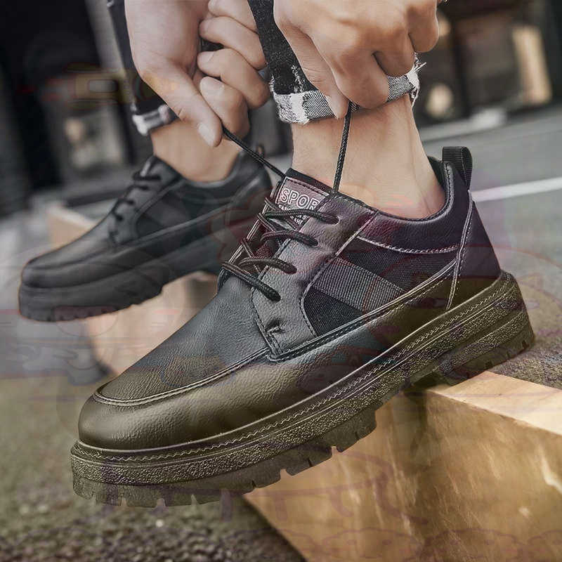 ダーク天然皮革ファッショントレーナーテニスメンズスニーカーフ - Formal Men Daily Wear Footwear のレビューと価格