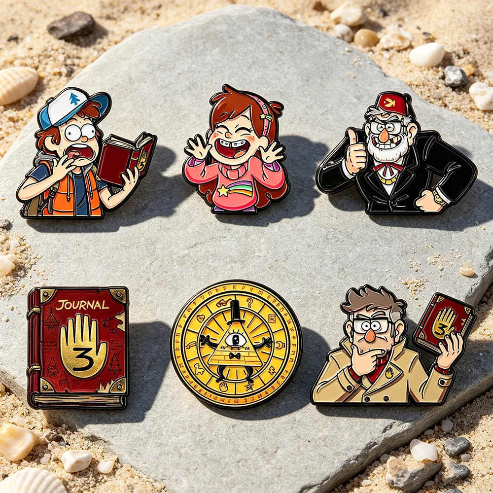 新作、6個入り、女性・男性向け、漫画風のエナメルピン、金属製 - Tuxedo Lapel Pin のレビューと価格