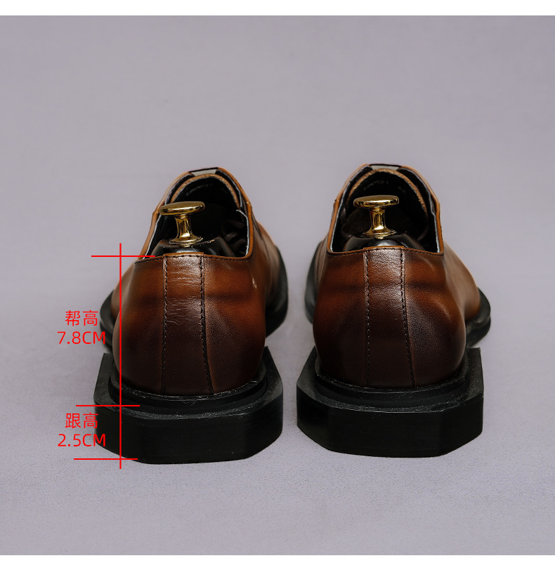 スクエアトゥの、本革を使用したオックスフォードシューズ。滑ら - Formal Men Daily Wear Footwear のレビューと価格