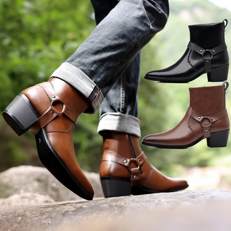 メンズブーツファッションデザイナーチェルシーブーツ高級高品質 - Men Formal Wear With Boots のレビューと価格