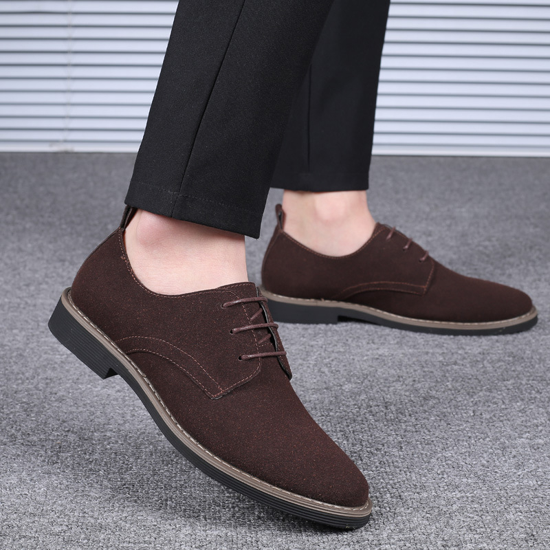 メンズ ネイビーブルー スエードレザー オックスフォードシュ - Formal Men Daily Wear Footwear のレビューと価格